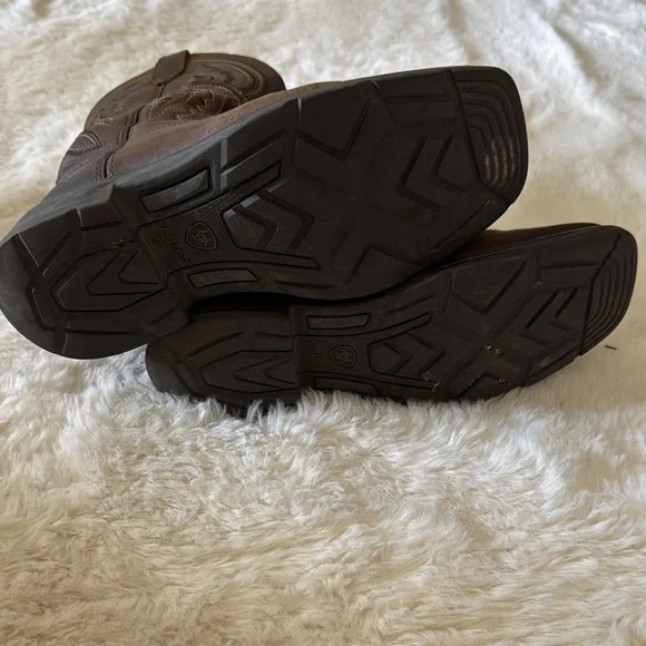 Ariat Brown Western Boots Classic Leather Design - Picture 10 of 10